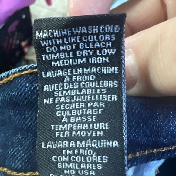 EUC Celebrity Pink Blue Distressed Cuffed Stretch The Deb Jean Denim Shorts 9/29 - Picture 5 of 5